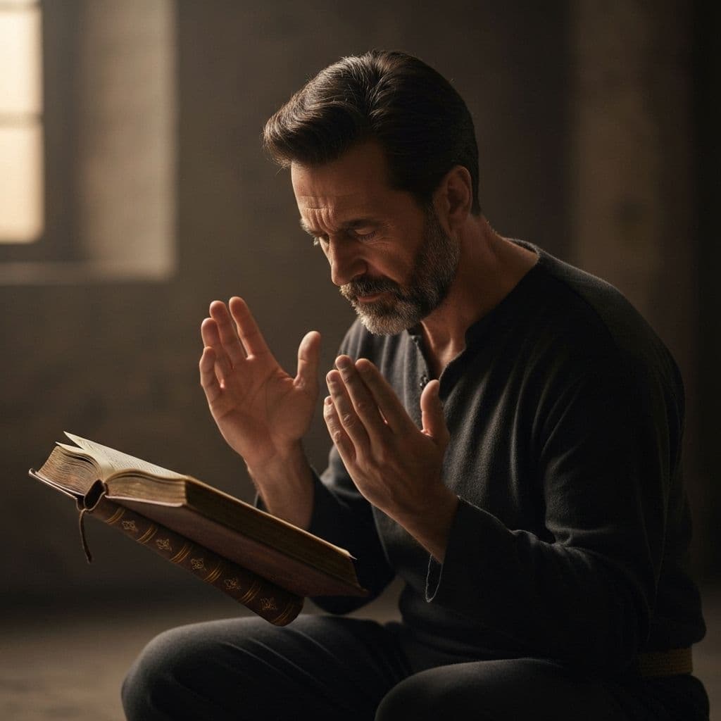 Person in prayer