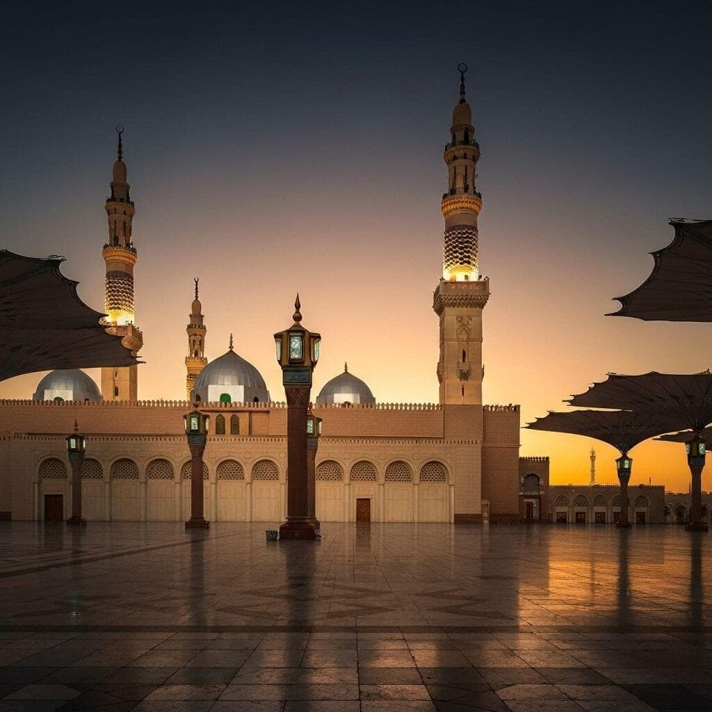 Islamic Architecture with Ornate Ceiling